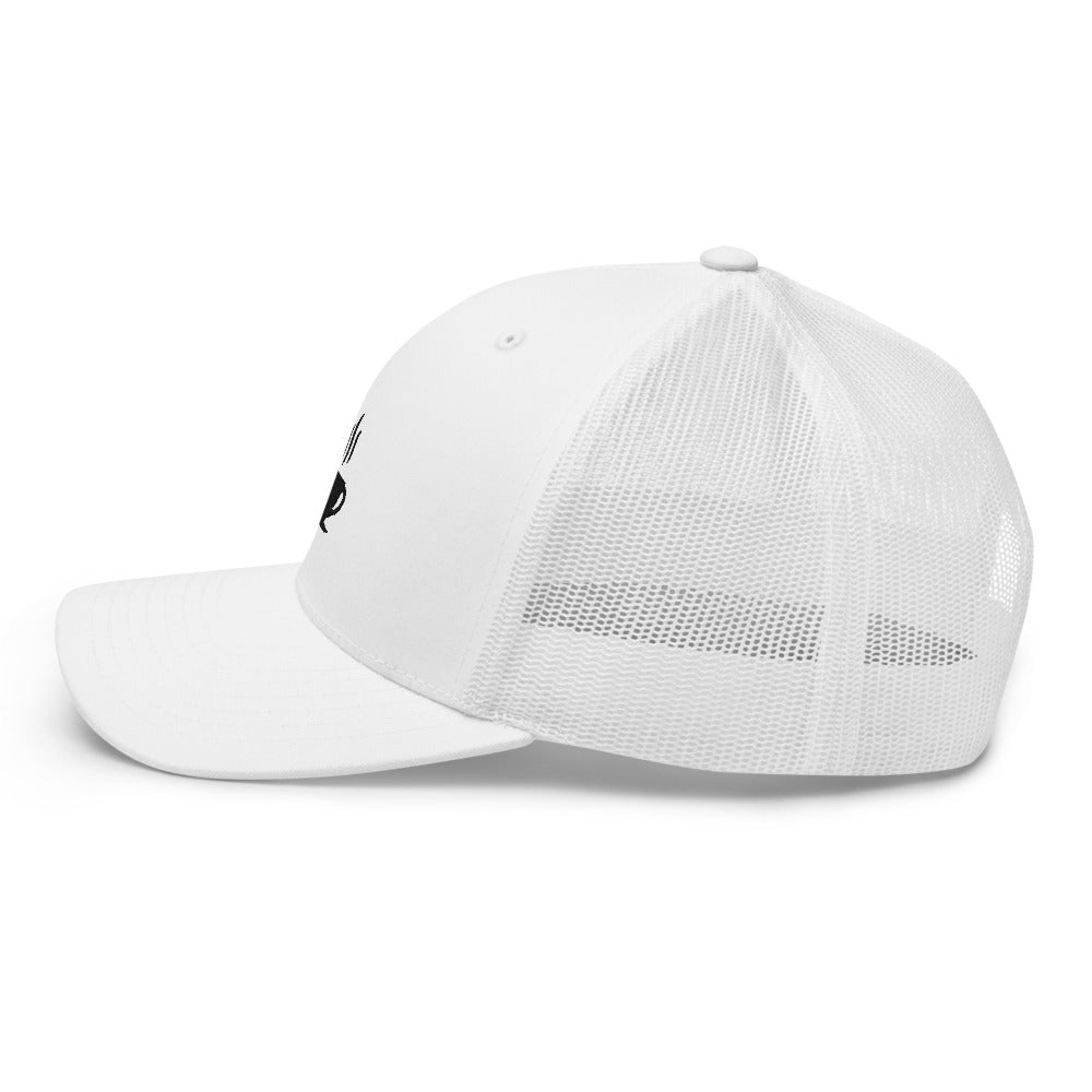Coffee Cup Trucker Cap - White - - Just Another Cap Store