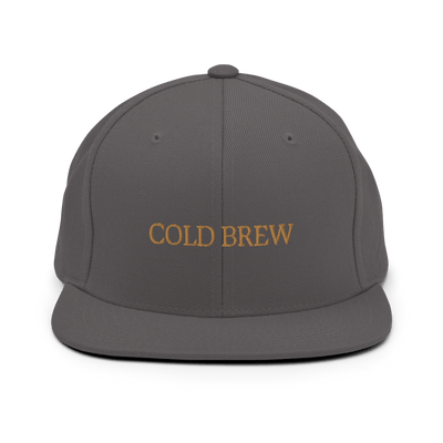 Cold Brew Snapback Hat - Dark Grey - - Just Another Cap Store