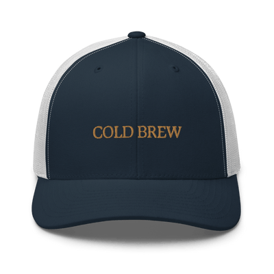 Cold Brew Trucker Cap - Navy/ White - - Just Another Cap Store