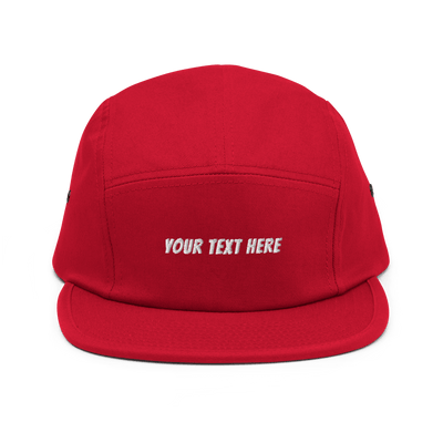 Customize Your Own Five Panel Cap - Red - - Just Another Cap Store