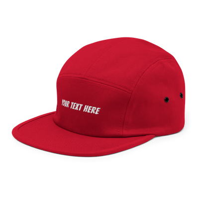 Customize Your Own Five Panel Cap - Red - - Just Another Cap Store