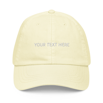Customize Your own Pastel Dad Hat - Pastel Lemon - - Just Another Cap Store