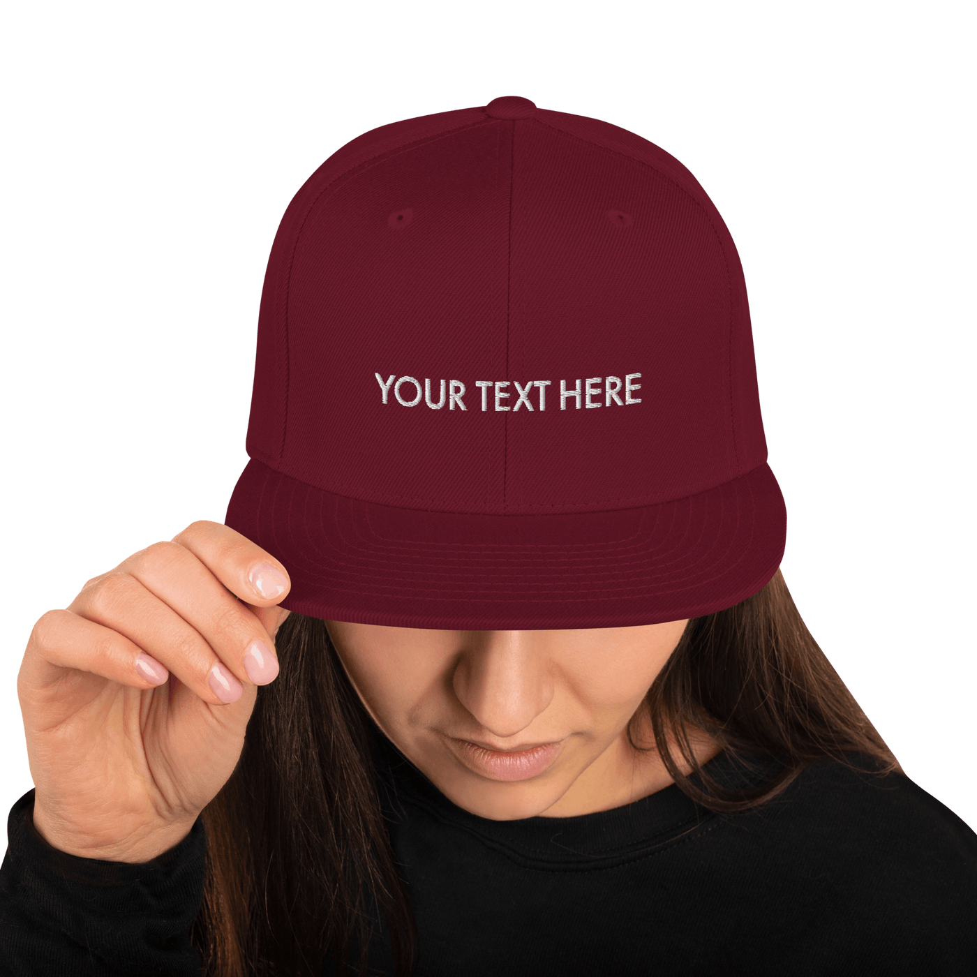 Customize Your Own Snapback - Maroon - - Just Another Cap Store