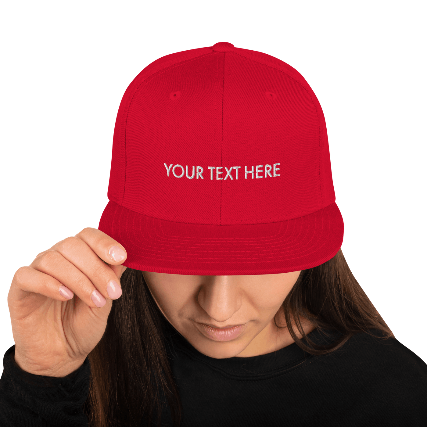 Customize Your Own Snapback - Red - - Just Another Cap Store
