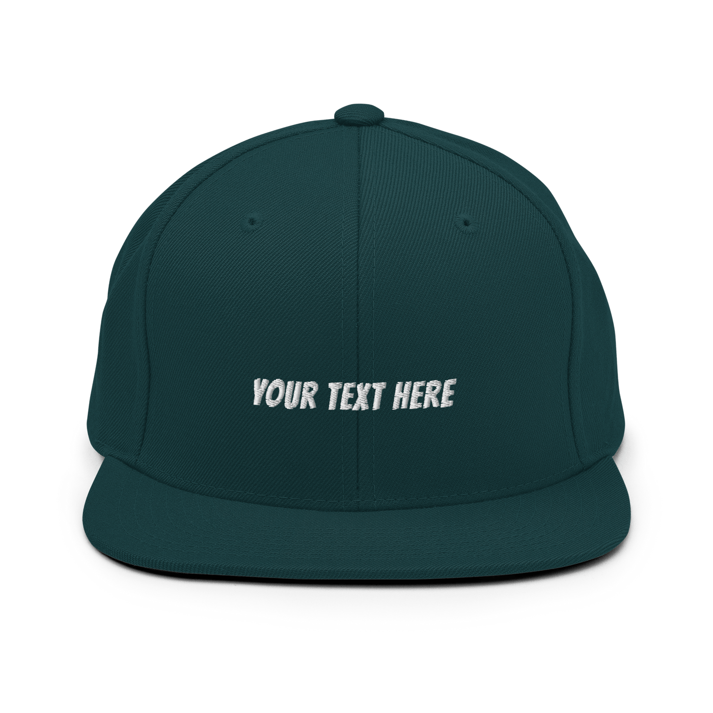 Customize Your Own Snapback Hat - Banger Font - Spruce - - Just Another Cap Store