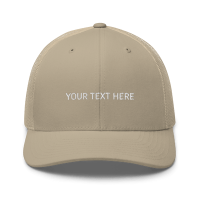 Customize your own Trucker Cap - Khaki - - Just Another Cap Store
