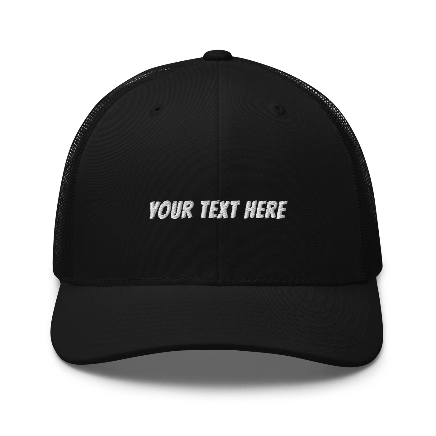 Customize Your Own Trucker Cap - Banger Font - Black - - Just Another Cap Store