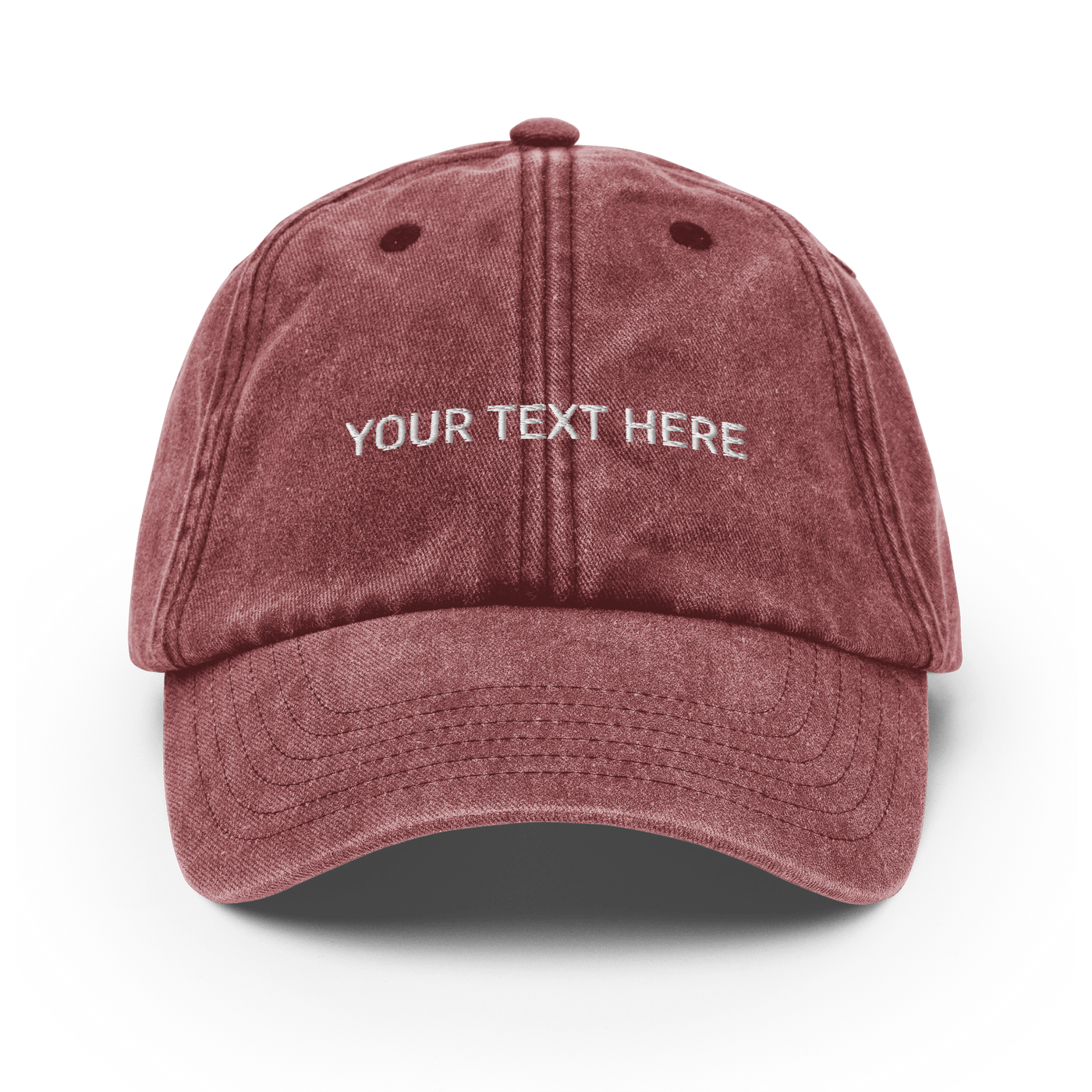 Customize Your Own Vintage Hat - Vintage Red - - Just Another Cap Store