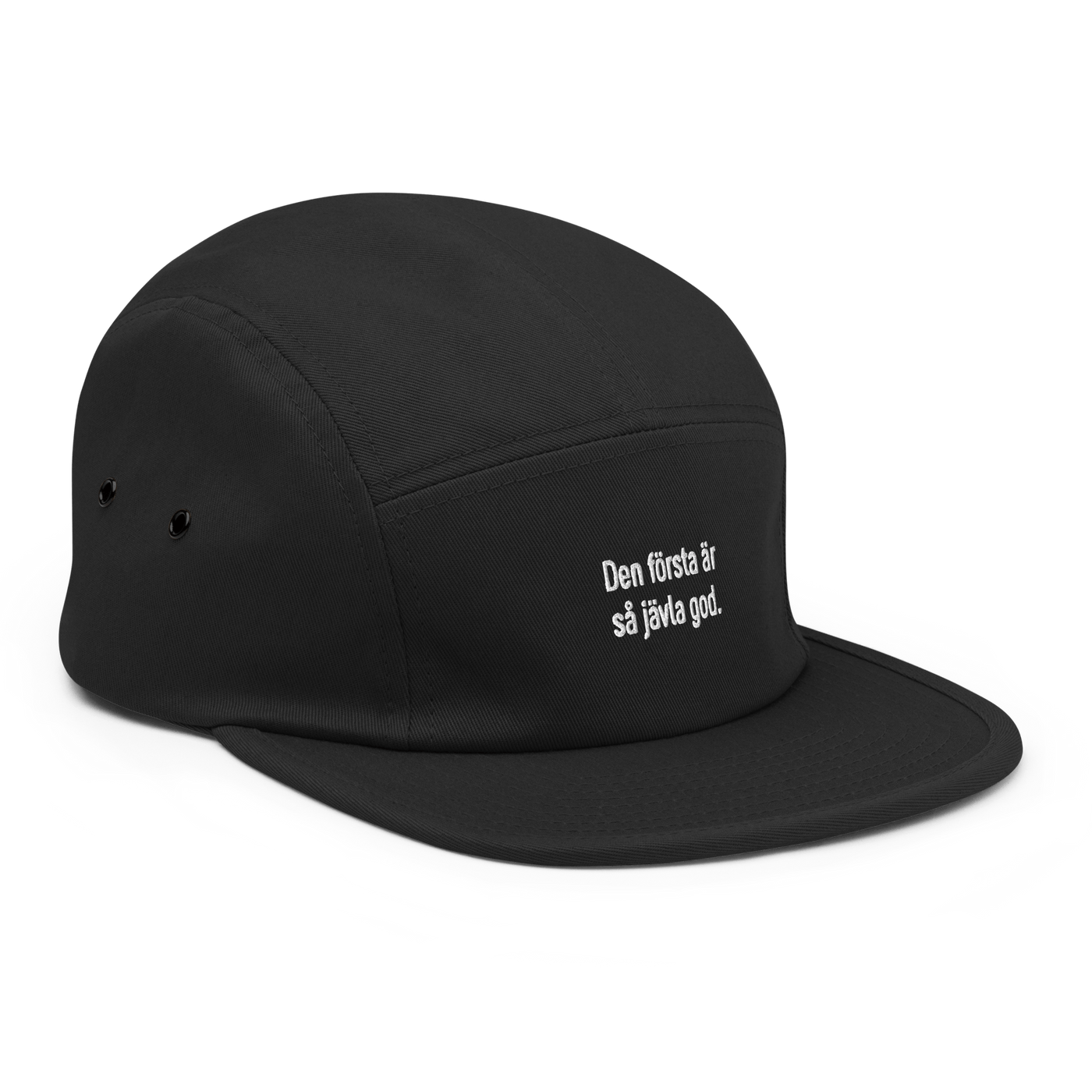 Den första Five Panel Hat - Black - - Just Another Cap Store