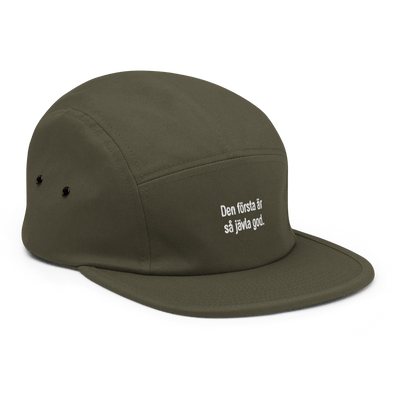 Den första Five Panel Hat - Olive - - Just Another Cap Store