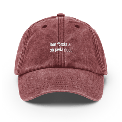 Den första Vintage Hat - Vintage Red - - Just Another Cap Store