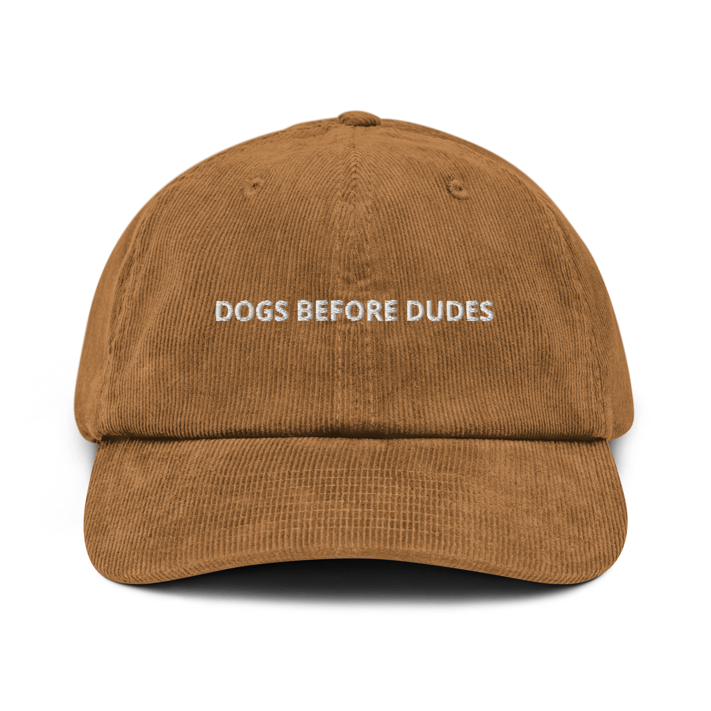 Dogs before Dudes Corduroy hat - Camel - - Just Another Cap Store