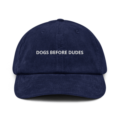 Dogs before Dudes Corduroy hat - Oxford Navy - - Just Another Cap Store