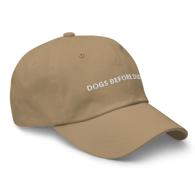 Dogs before Dudes Dad hat - Khaki - - Just Another Cap Store
