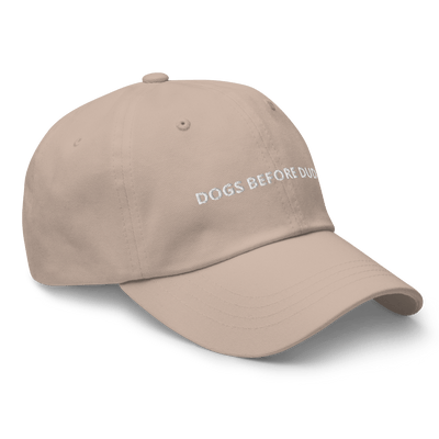 Dogs before Dudes Dad hat - Stone - - Just Another Cap Store