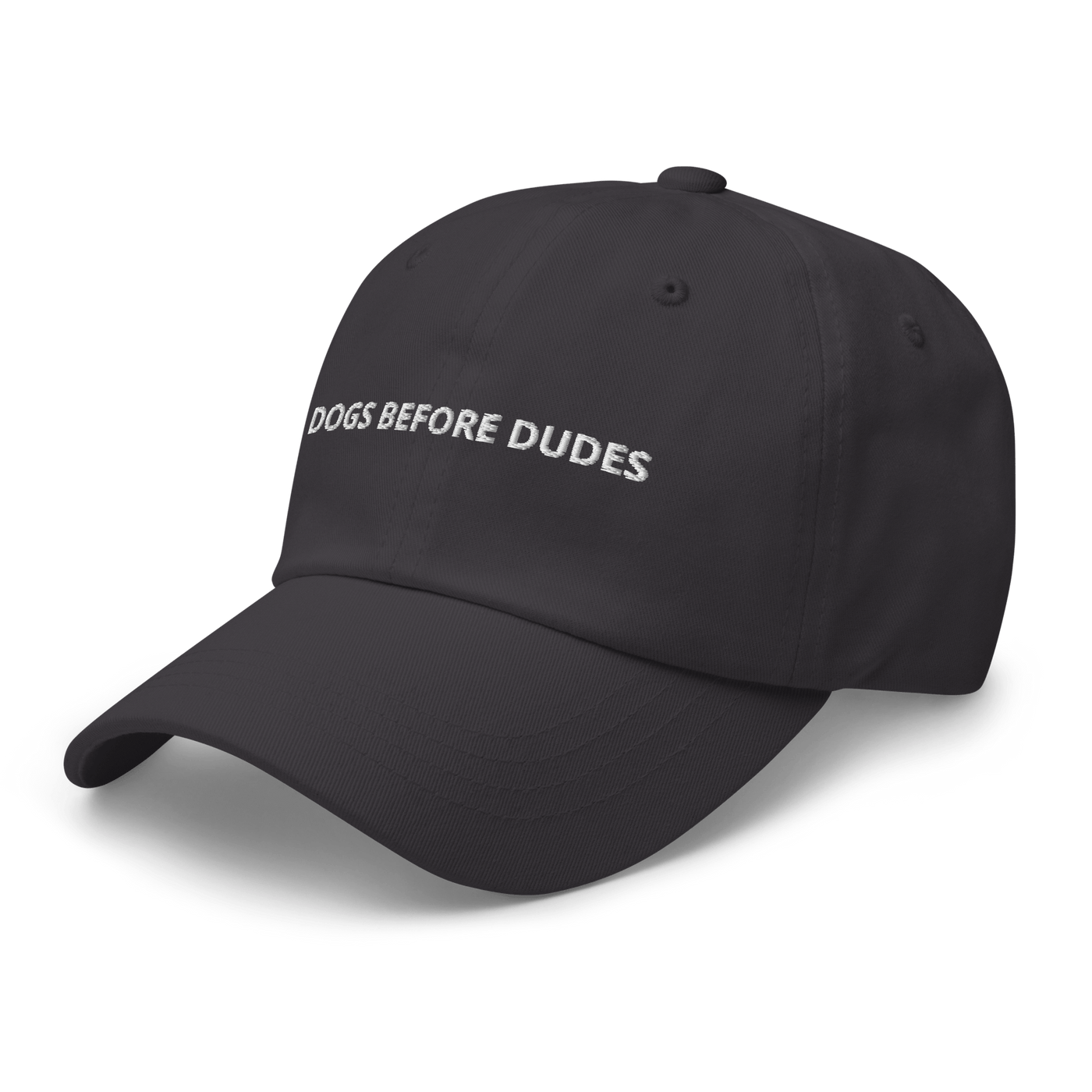 Dogs before Dudes Dad hat - Dark Grey - - Just Another Cap Store