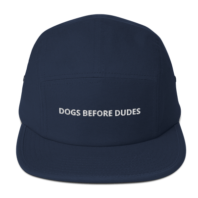 Dogs before Dudes Five Panel Cap - Navy - - Just Another Cap Store