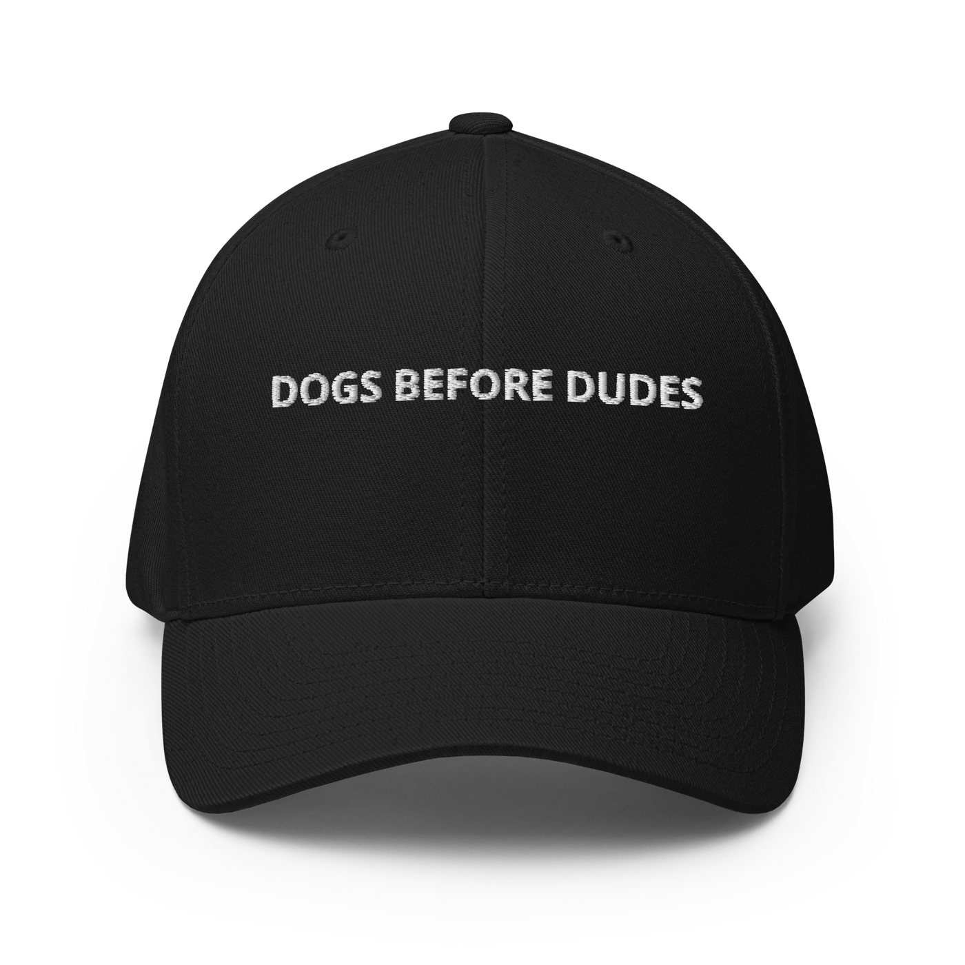 Dogs before Dudes Flexfit Cap - Black - S/M - Just Another Cap Store