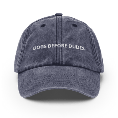 Dogs before Dudes Vintage Hat - Vintage Denim - - Just Another Cap Store