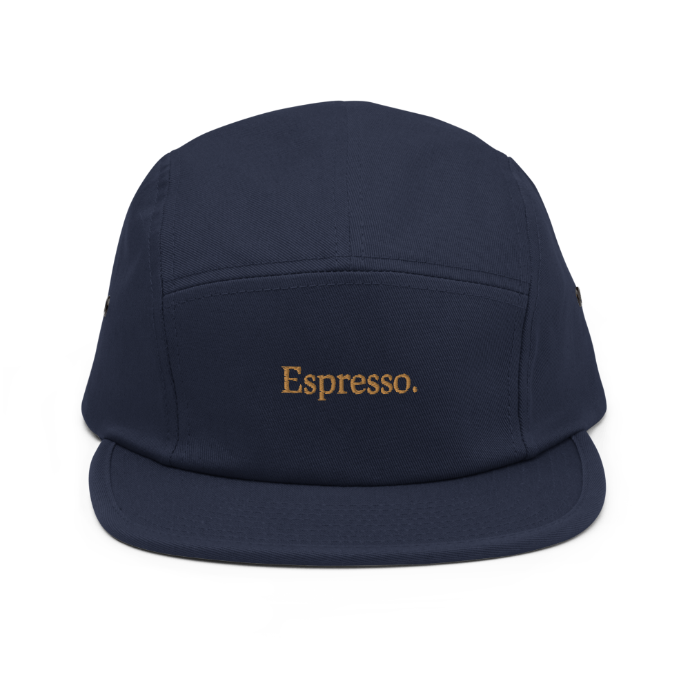 Espresso Five Panel Hat - Navy - - Just Another Cap Store