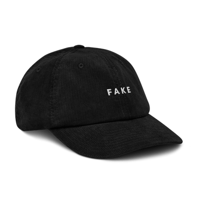 FAKE Corduroy hat - Black - - Just Another Cap Store