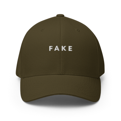 FAKE Flexfit Cap - Olive - S/M - Just Another Cap Store