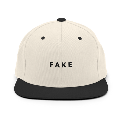 FAKE Snapback Hat - Natural/ Black - - Just Another Cap Store