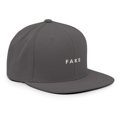 FAKE Snapback Hat - Dark Grey - - Just Another Cap Store