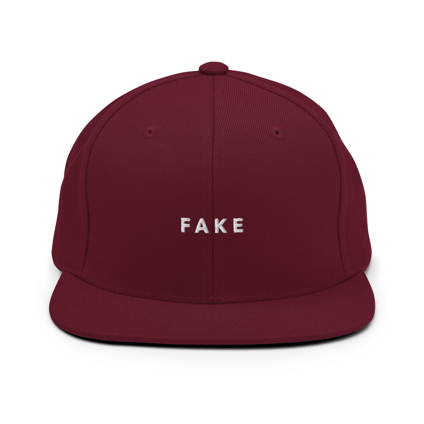 FAKE Snapback Hat - Maroon - - Just Another Cap Store