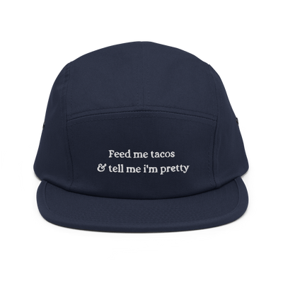 Feed me tacos Five Panel Cap - Navy - - Just Another Cap Store