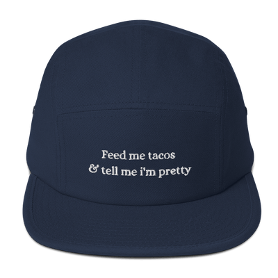 Feed me tacos Five Panel Cap - Navy - - Just Another Cap Store