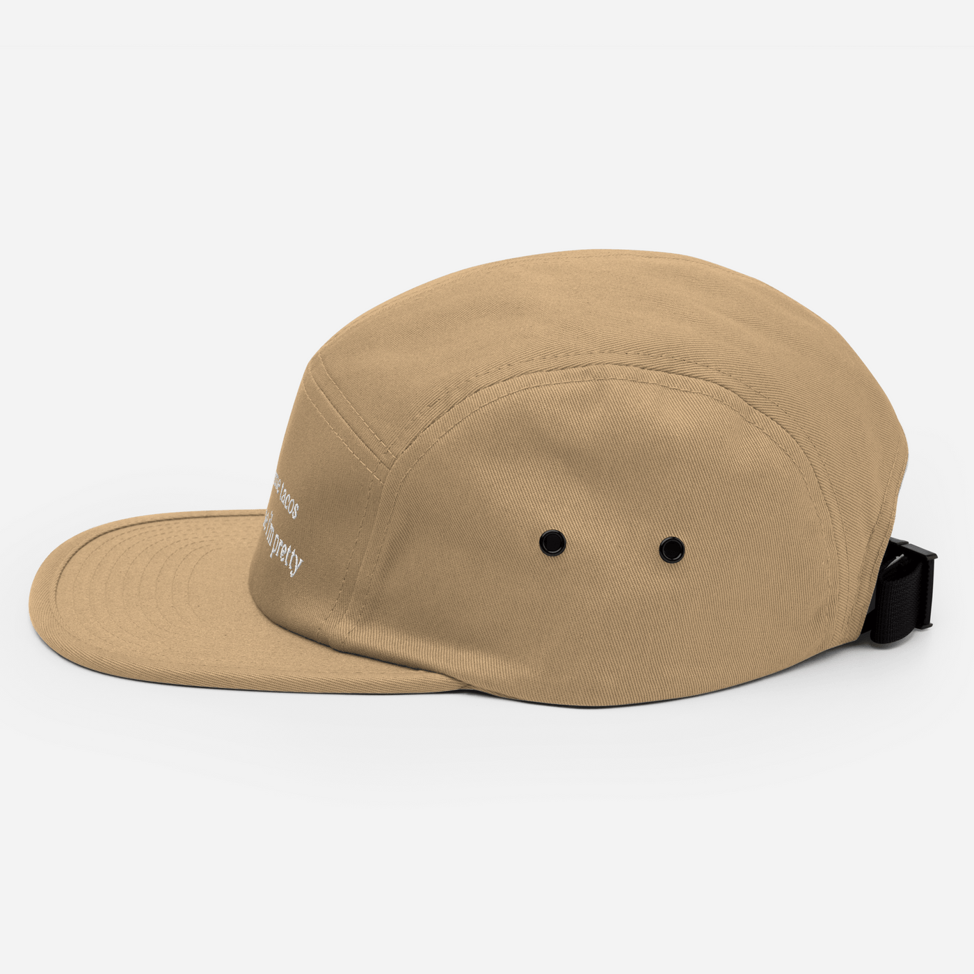 Feed me tacos Five Panel Cap - Khaki - - Just Another Cap Store
