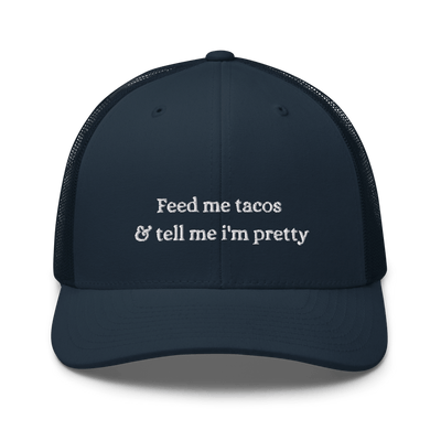 Feed me tacos Trucker Cap - Navy - - Just Another Cap Store