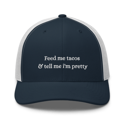 Feed me tacos Trucker Cap - Navy/ White - - Just Another Cap Store