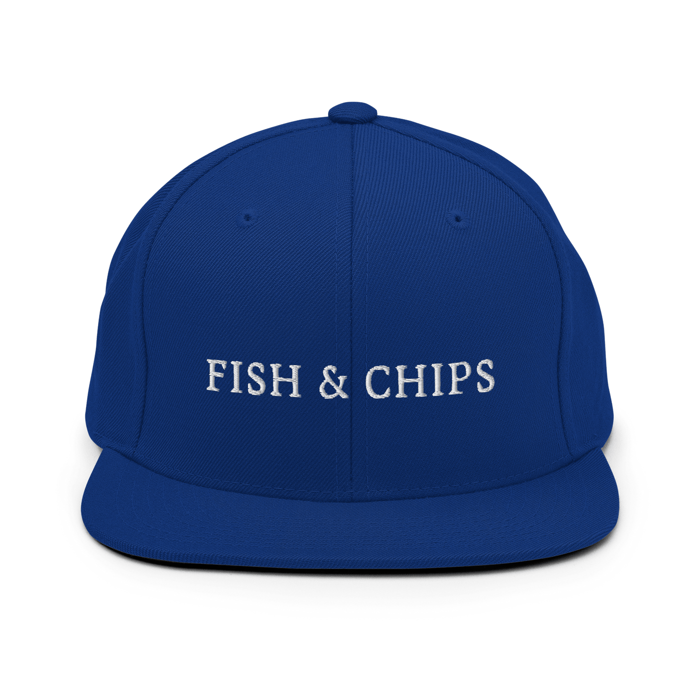 Fish & Chips Snapback Hat - Royal Blue - - Just Another Cap Store