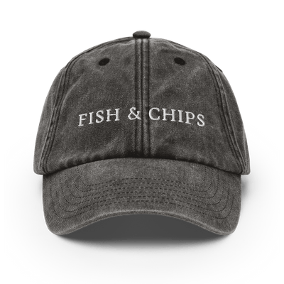 Fish & Chips Vintage Hat - Vintage Black - - Just Another Cap Store