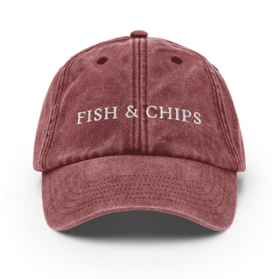 Fish & Chips Vintage Hat - Vintage Red - - Just Another Cap Store