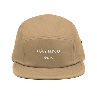 Fries Before Guys Five Panel Cap - Khaki - - Just Another Cap Store