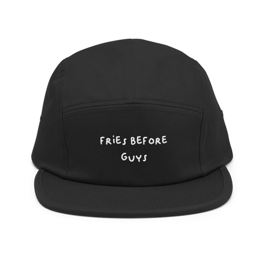 Fries Before Guys Five Panel Cap - Black - - Just Another Cap Store