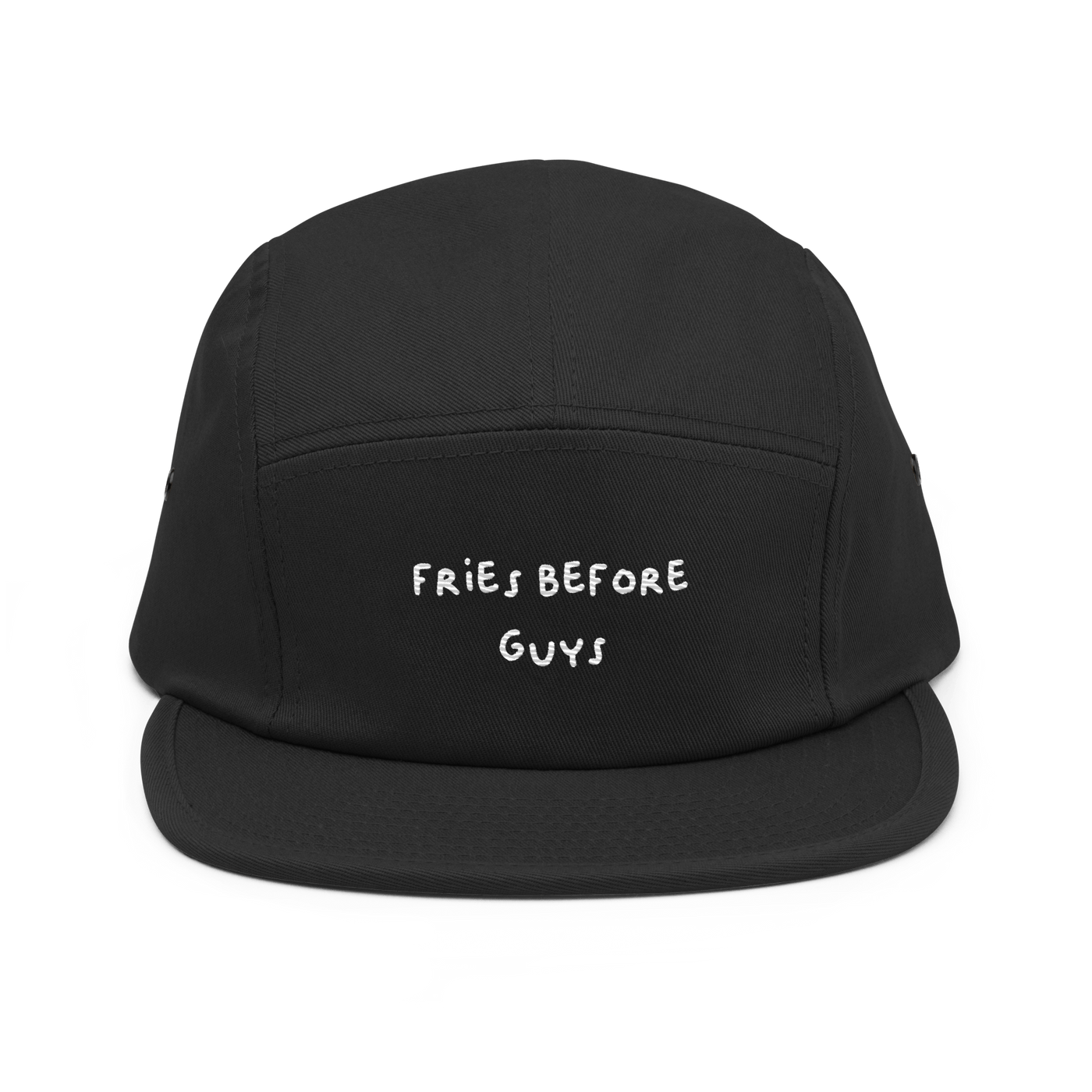 Fries Before Guys Five Panel Cap - Black - - Just Another Cap Store