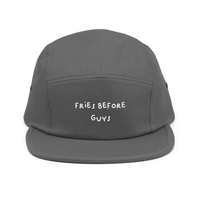 Fries Before Guys Five Panel Cap - Grey - - Just Another Cap Store