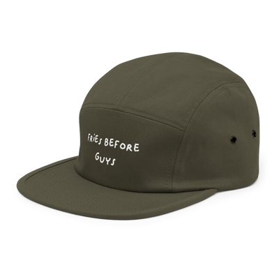 Fries Before Guys Five Panel Cap - Olive - - Just Another Cap Store