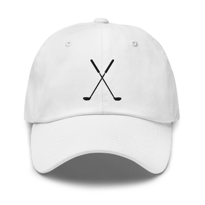 Golf Clubs Dad hat - White - - Just Another Cap Store