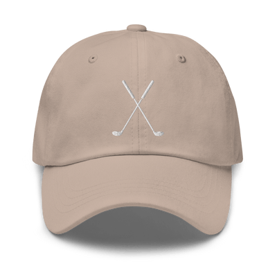Golf Clubs Dad hat - Stone - - Just Another Cap Store