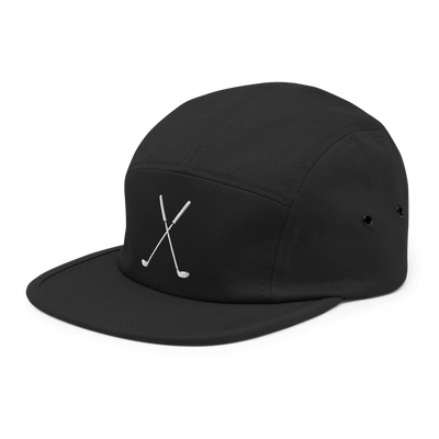 Golf Clubs Five Panel Hat - Black - - Just Another Cap Store