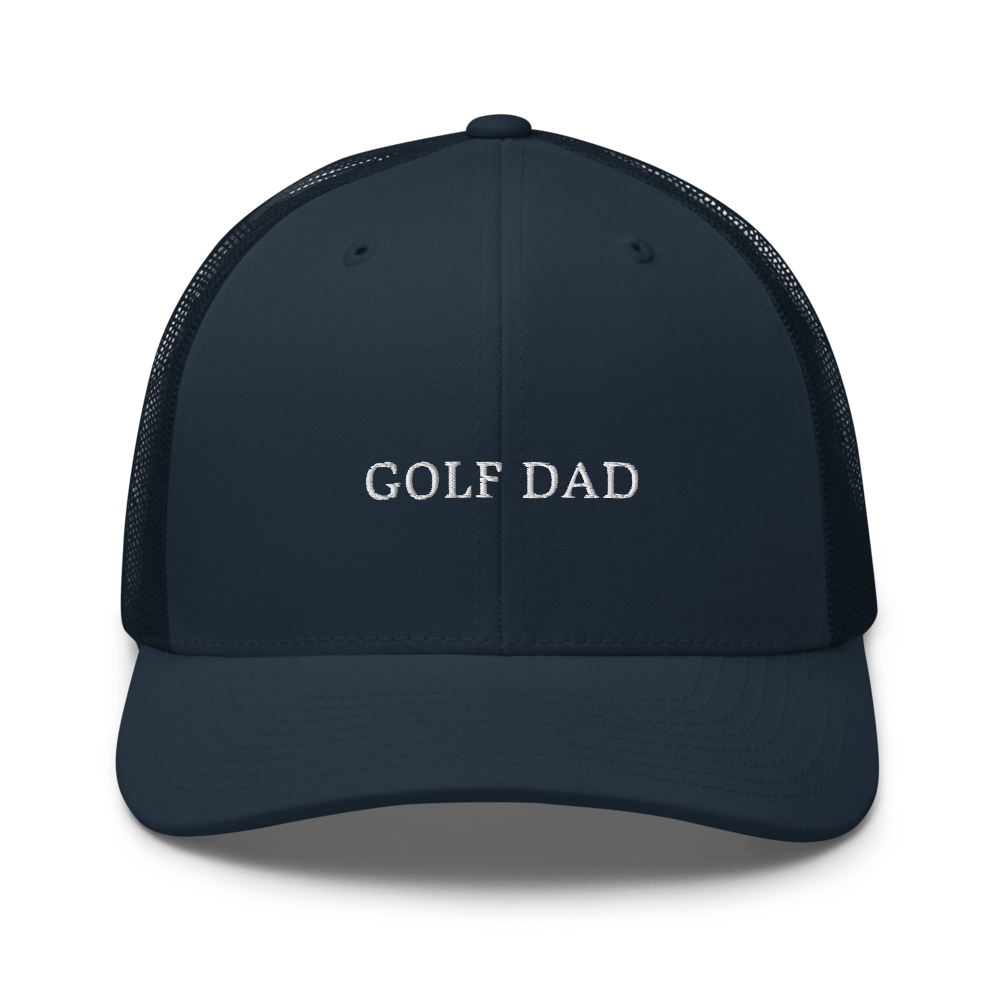 Golf Dad Trucker Cap - Navy - - Just Another Cap Store