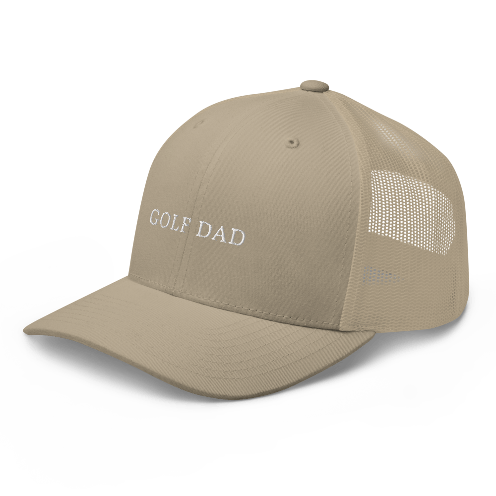 Golf Dad Trucker Cap - Khaki - - Just Another Cap Store