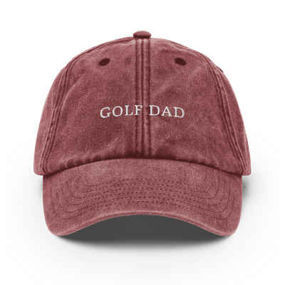 Golf Dad Vintage Hat - Vintage Red - - Just Another Cap Store