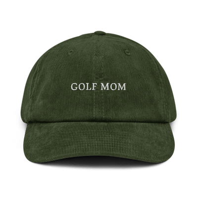 Golf Mom Corduroy hat - Dark Olive - - Just Another Cap Store
