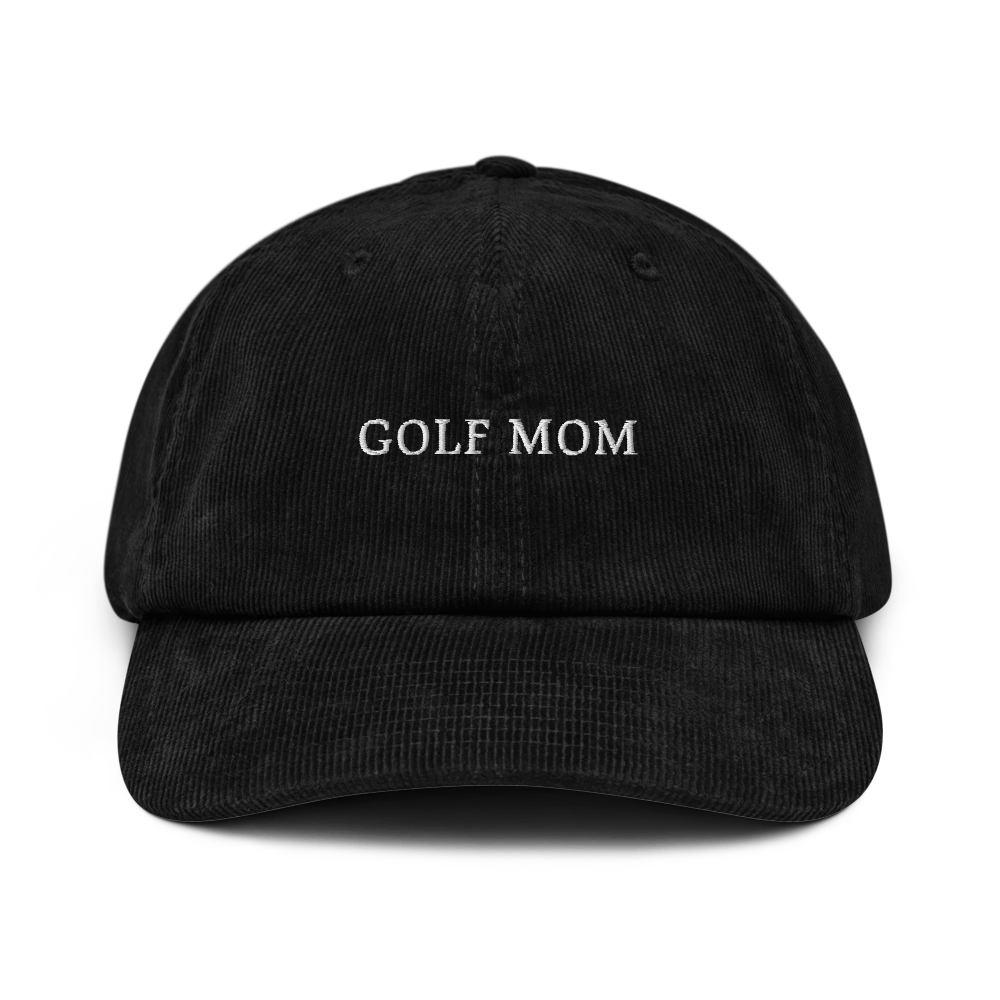 Golf Mom Corduroy hat - Black - - Just Another Cap Store